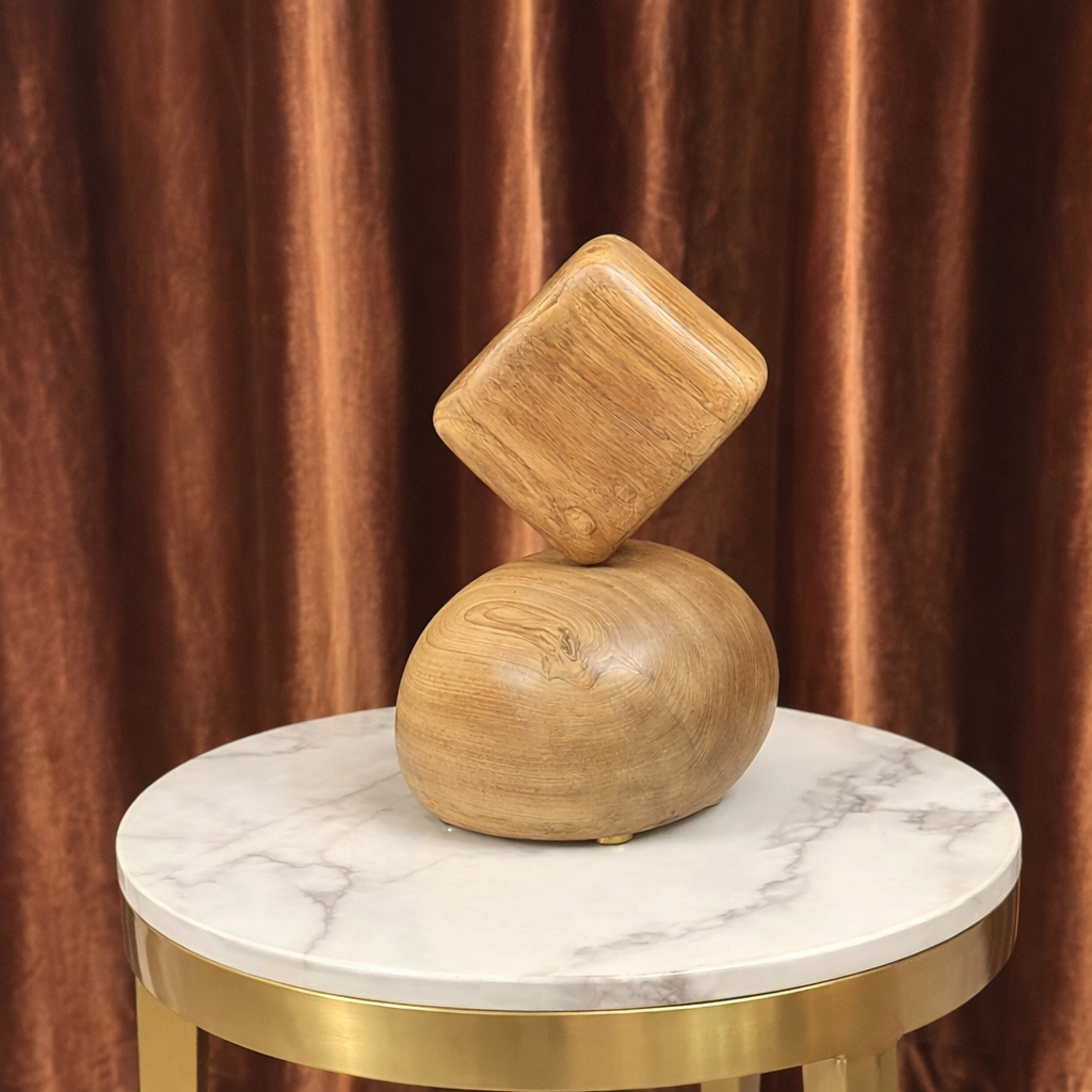 Equilibrium Teak Wood Sculpture