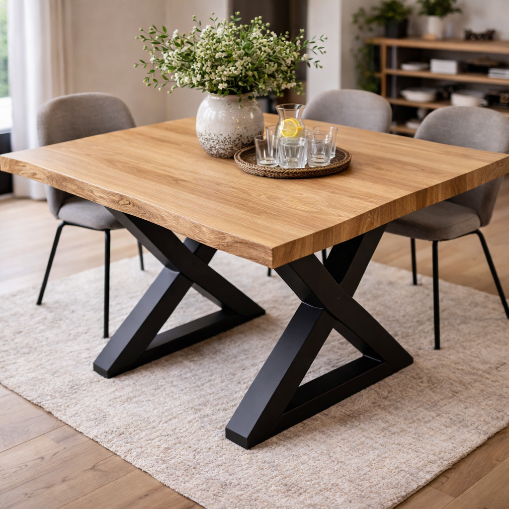 TerraSquare - Sculptural Live Edge American Oak Dining Table