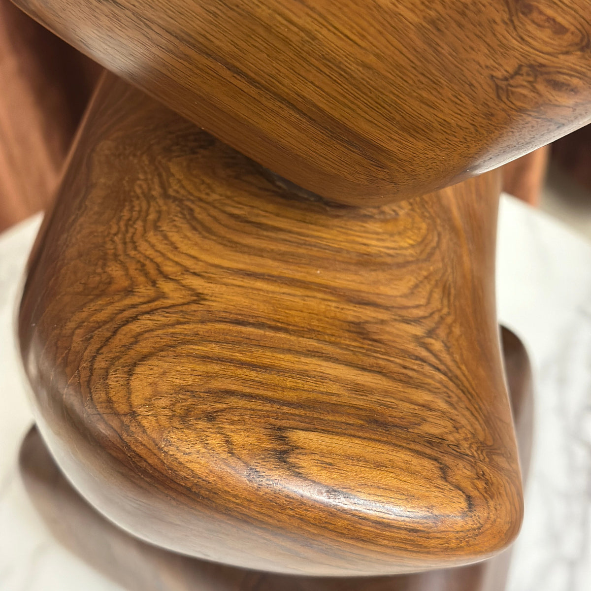 Organic Balance - Handcrafted Solid Teak Wood Sculpture