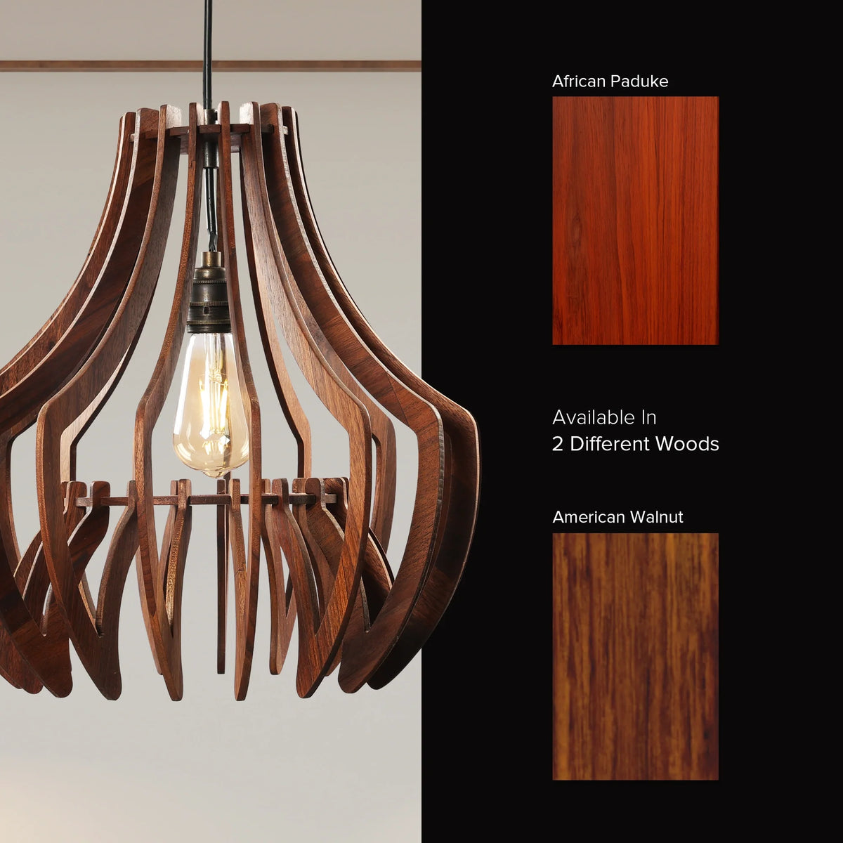 Dome Wooden Pendant Lamp