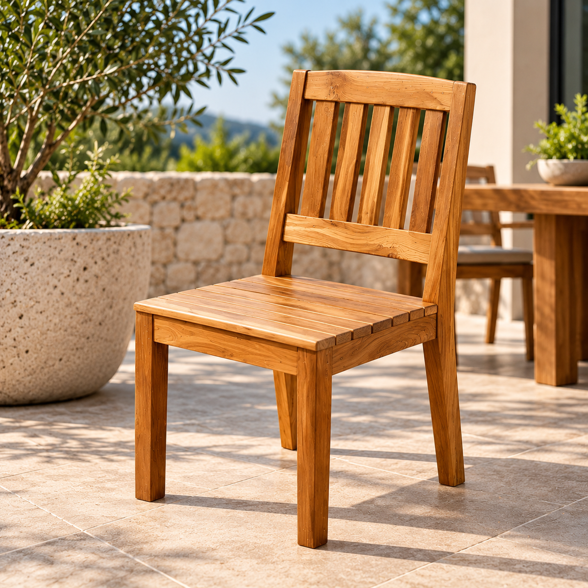 Solara Classic Solid Teak Outdoor Dining Chair