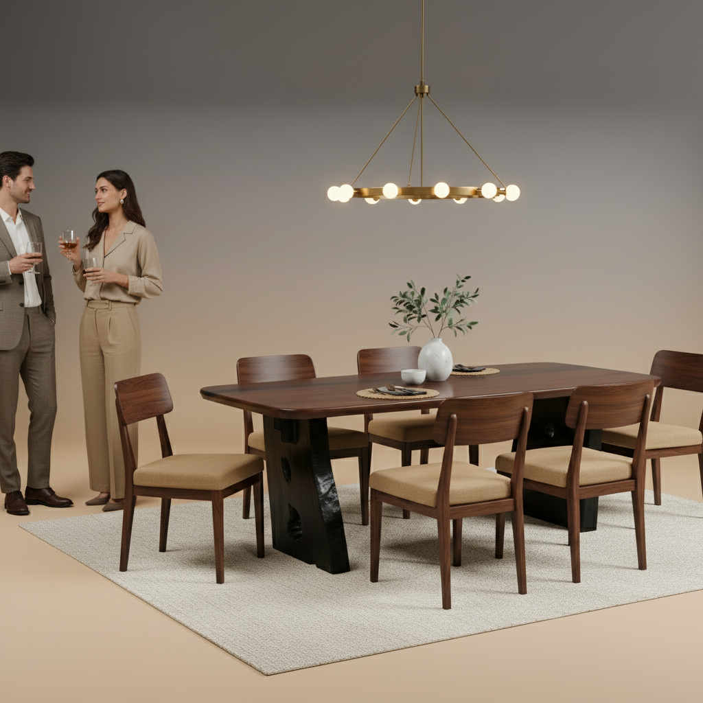 The Riviera Slab American Walnut Table