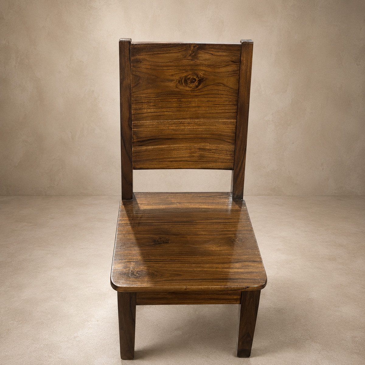 GrainVale Teak Chair - Handcrafted Solid Teak Wood Dining Chair