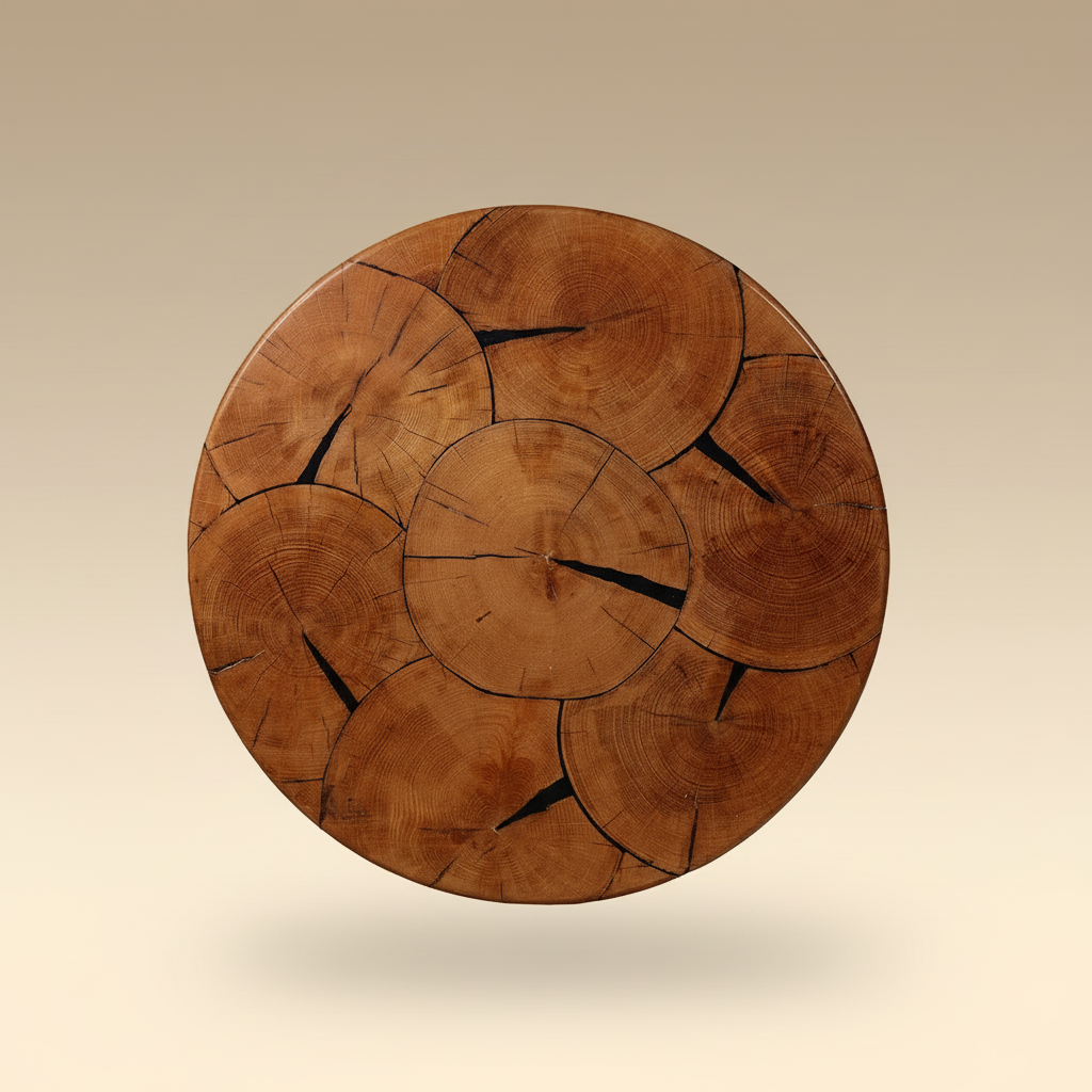 The Circles Of Resonance Red Oak Coffee Table