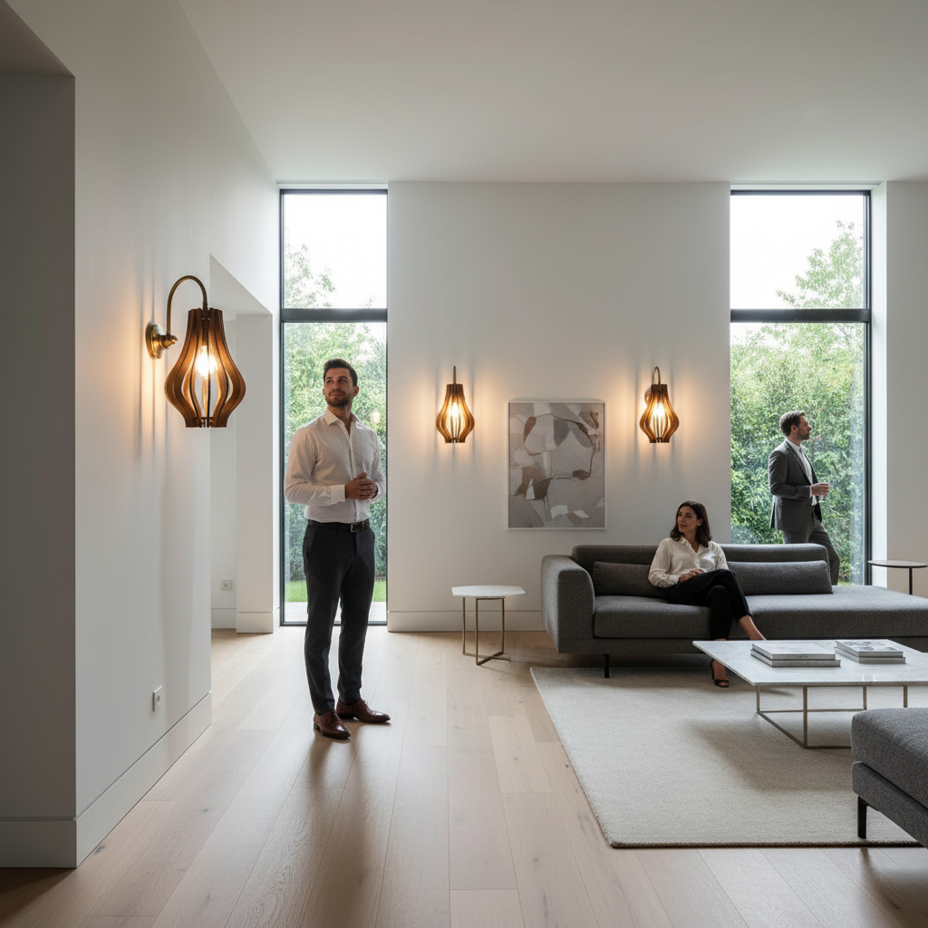 Lantern Arc Wall Light
