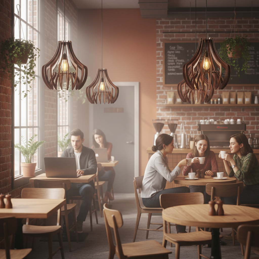 Dome Wooden Pendant Lamp