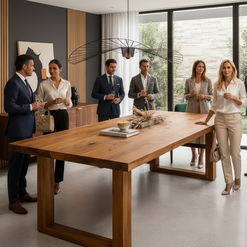 Arboreal Slab American Oak Wood Dining Table