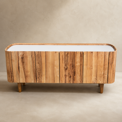 Aurelia Onyx Marble & White Ash Sideboard