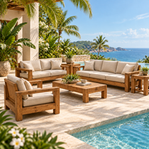 Solvane Reclaimed Teak Outdoor Lounge Collection